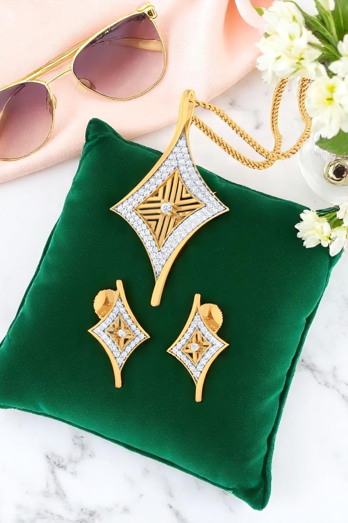 Pendant Set | Nova Frame Set | Sterling Silver