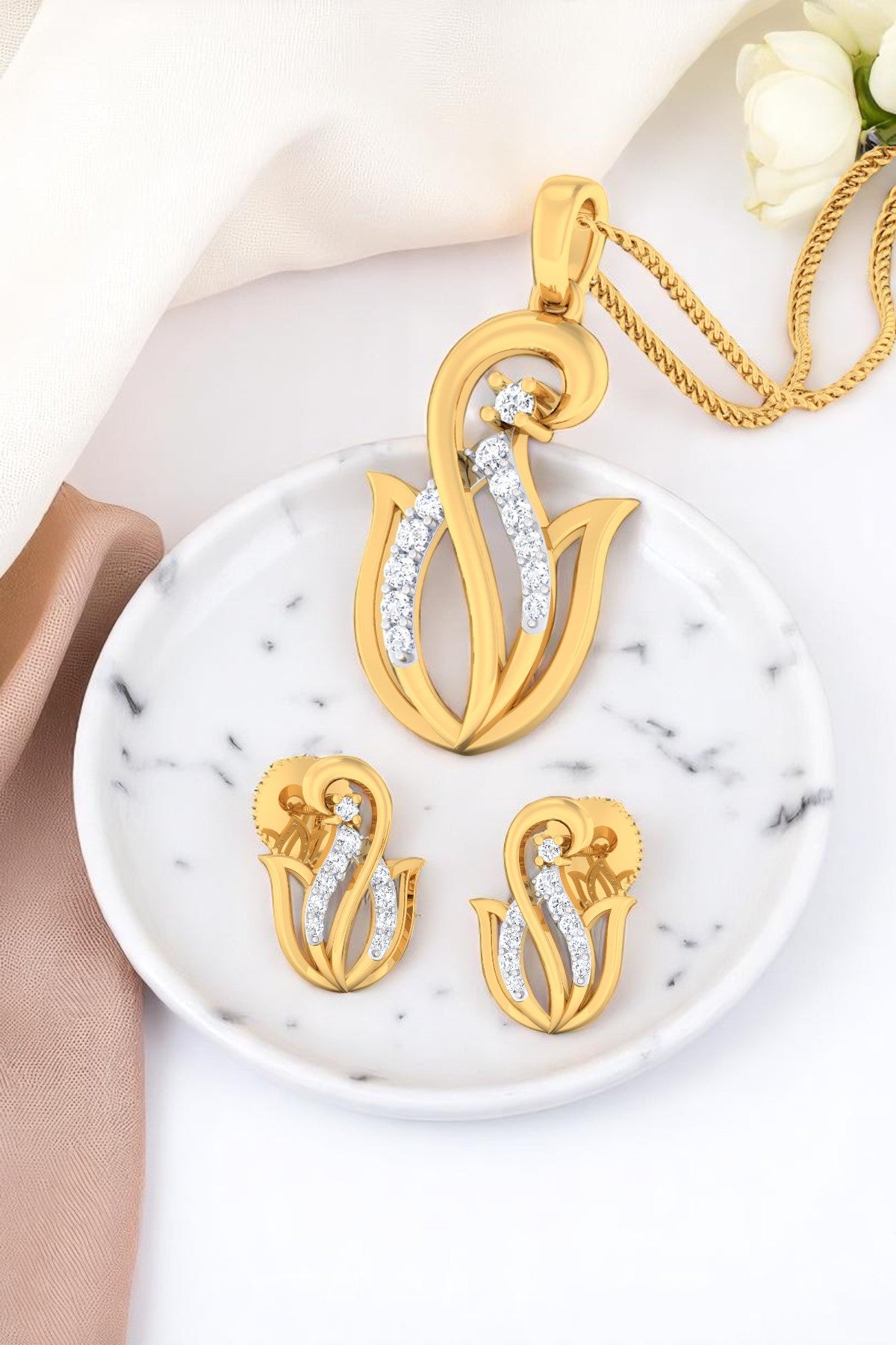 Pendant Set | Tulyn Twist Set | Sterling Silver