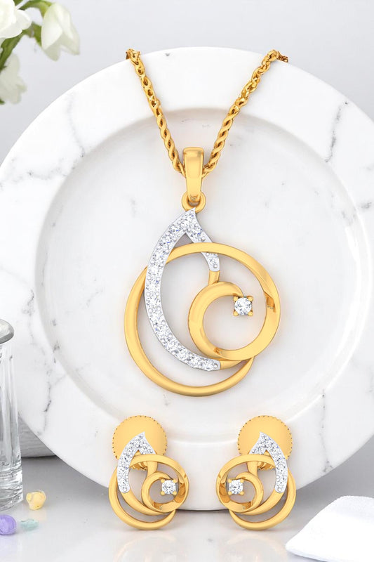 Pendant Set | Twilight Wave Set | Sterling Silver