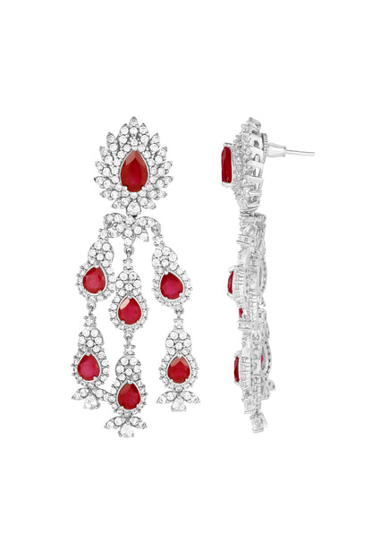 Necklace Set | Luxe Garnet Diamante Set