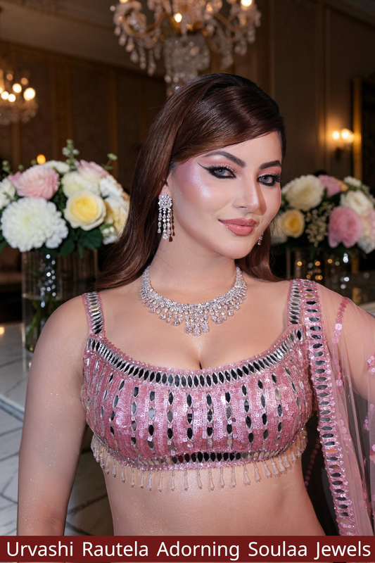 Necklace Set | Cascading Brilliance Diamante Set